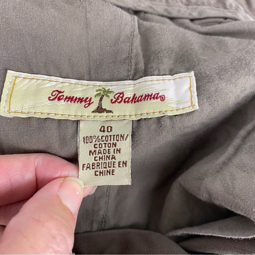 Tommy Bahama Tan/brown/green Cotton Blend Straight Leg Pants size 40” 32” leg - Picture 7 of 9